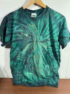 Vintage 90’s Rainforest Cafe Iguana Tie Dye Sz M